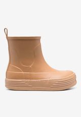 Palm Angels Ankle Rain Boots PWIE004F22MAT0016100 Camel