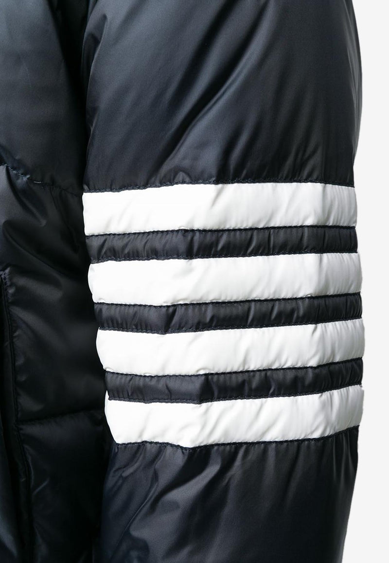 Thom Browne 4-bar Stripes Matte Nylon Puffer Jacket Navy MJD061X05411_415