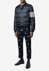 Thom Browne 4-bar Stripes Matte Nylon Puffer Jacket Navy MJD061X05411_415