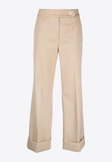 Lanvin Wool Tailored Pants Beige RWTR00164885A2207