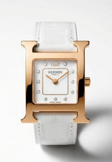 Small Heure H 25mm Watch in Chantilly Matte Alligator Single Tour Strap