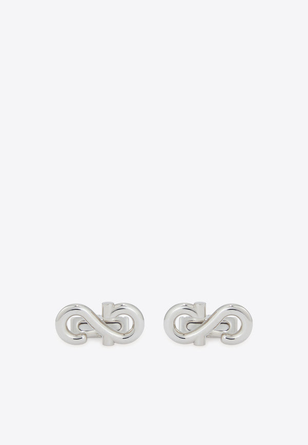 Ferragamo S-shaped Gancini Hook Cufflinks Silver 770388 CLNK HOOK 784877 SILVER