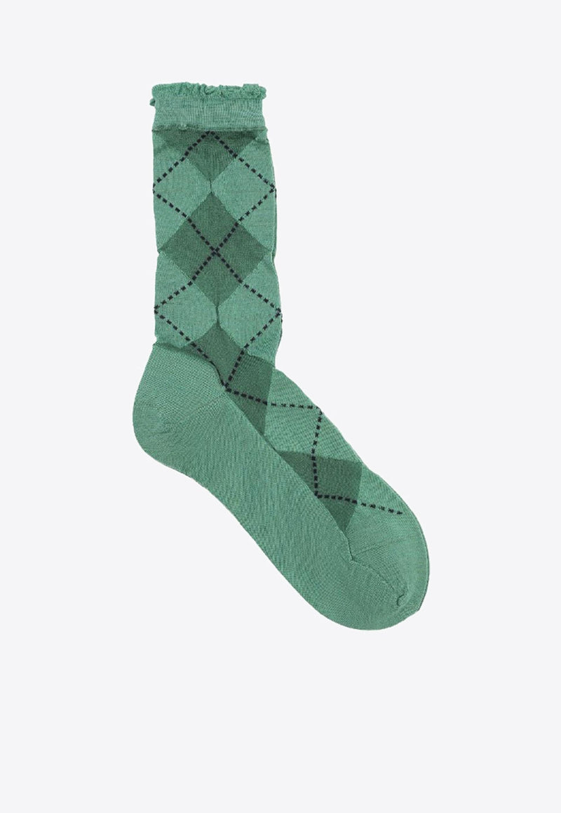 ANTIPAST Argyle Wool Knitted Socks Green AM15A_GREEN