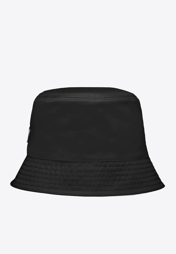 Prada Logo Plaque Bucket Hat Black 1HC1372DMI_F0002