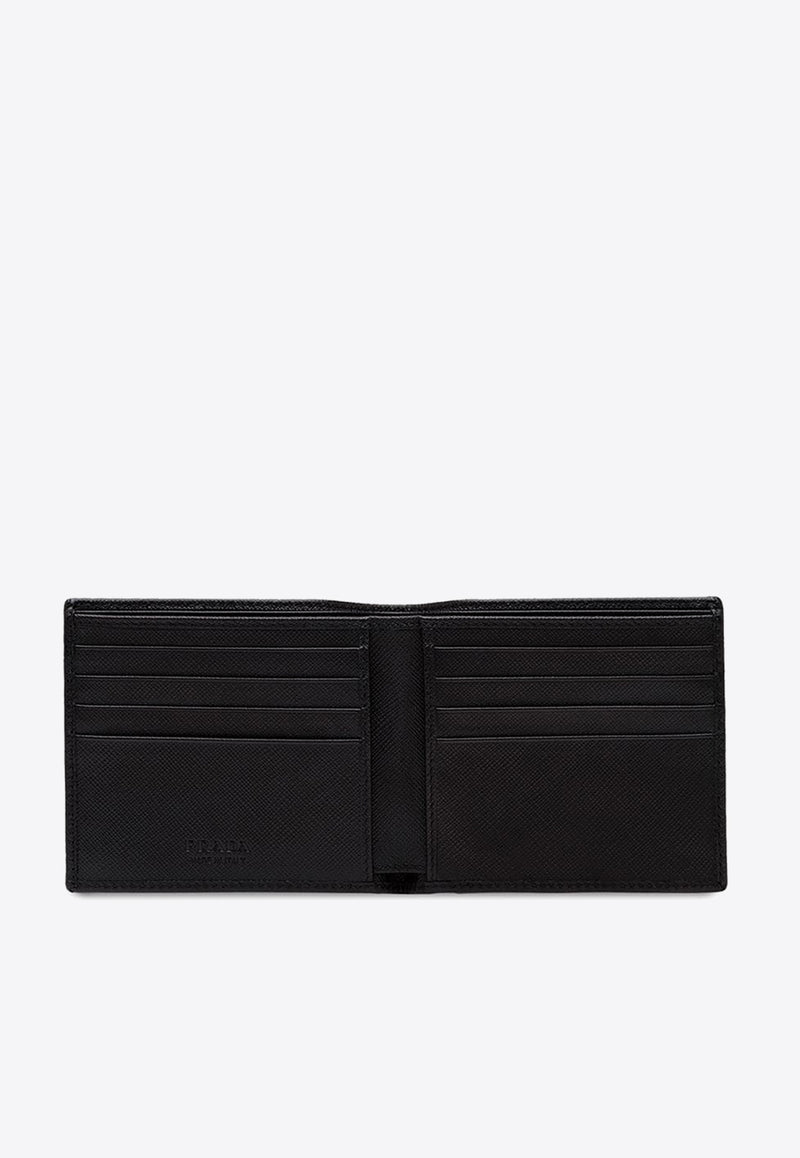 Prada Saffiano Leather Logo Wallet Black 2MO513QHH_F0002