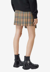 Burberry Vintage Check Mini Skirt 8025832_A7028 Beige