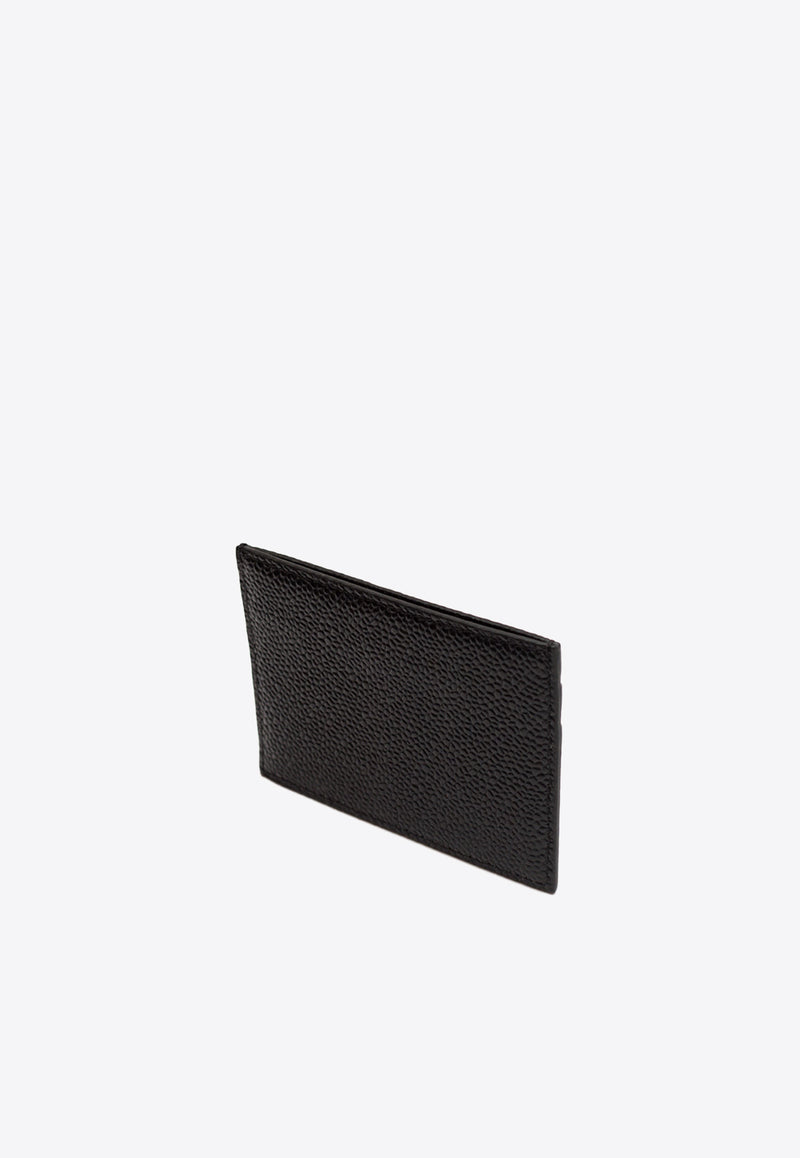 Thom Browne Logo Detail Grained Leather Cardholder Black MAW020L00198_001