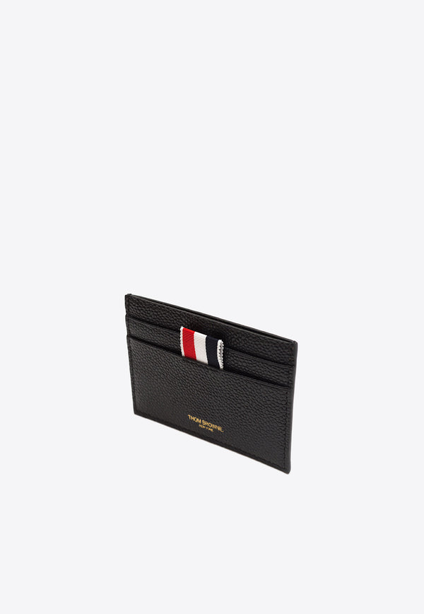 Thom Browne Logo Detail Grained Leather Cardholder Black MAW020L00198_001