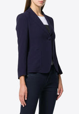 L'autre Chose Single-Breasted Buttoned Blazer Blue BJ570200042U760