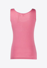 Blumarine Studded Logo Tank Top Pink 20577146