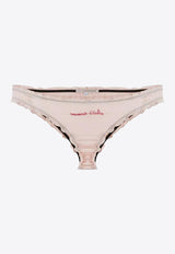 L'autre Chose Logo Embroidered Briefs Pink BZ690101301U375