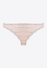 L'autre Chose Logo Embroidered Briefs Pink BZ690101301U375