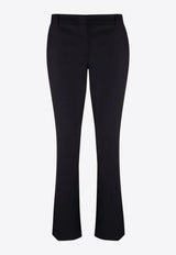 L'autre Chose Cropped Tailored Pants Blue B1560210032U749