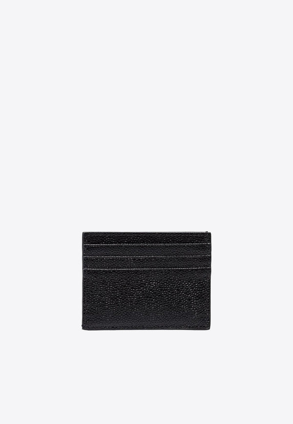 Thom Browne Logo Detail Grained Leather Cardholder Black MAW031L00198_001