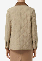 Burberry Diamond Quilted Barn Jacket 8021468_A1366 Beige