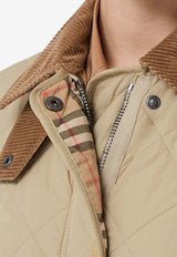 Burberry Diamond Quilted Barn Jacket 8021468_A1366 Beige