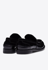 Miu Miu Leather Penny Loafers Black 5D773DF020ULX_F0002
