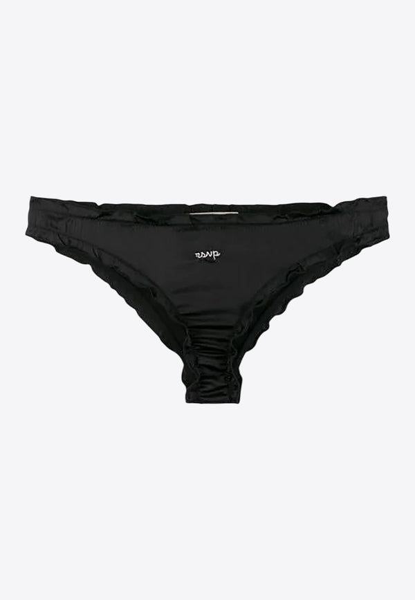 L'autre Chose Logo Embroidered Briefs Black BZ690101301U999