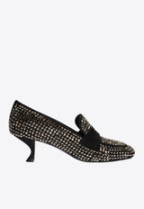 La Rose 50 Crystal Embellished Loafers Black ES2214073_BLACK