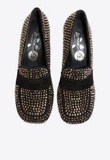 La Rose 50 Crystal Embellished Loafers Black ES2214073_BLACK