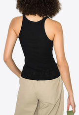 Re/done Ribbed Tank Top Black R242WTK1_BLACK