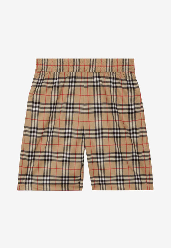 Burberry Vintage Check-Printed Shorts 8026469_A7028 Beige