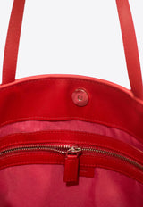 La Rose Leather Tote Bag Red 50121_47