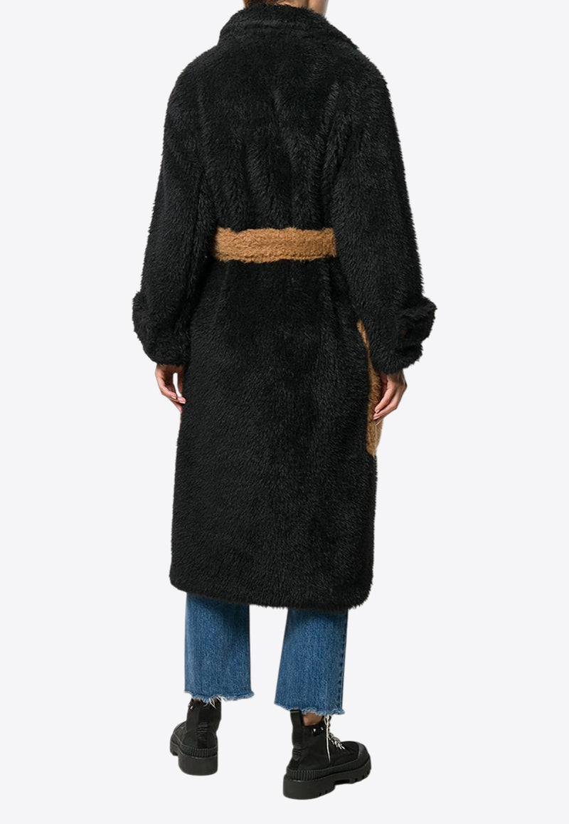 L'autre Chose Textured Trench Coat Black BJ580442070U999