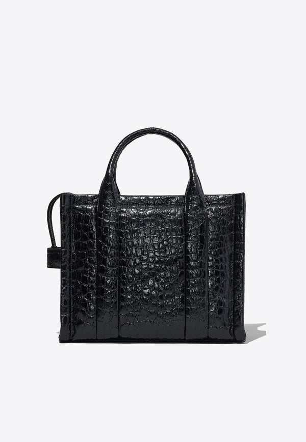 Marc Jacobs The Medium Croc-Embossed Leather Tote Bag Black H045L01RE22_001
