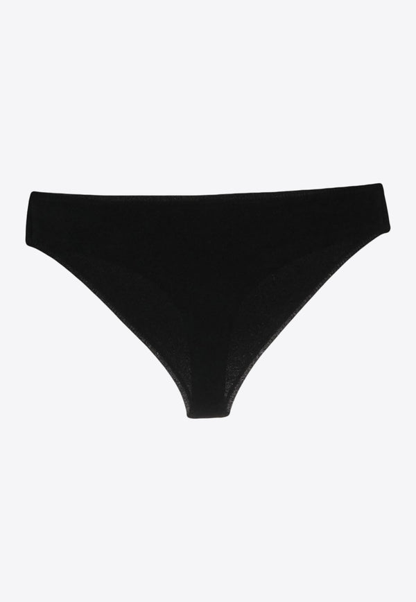 Miu Miu Logo Intarsia Cashmere Panties Black MMP218S23213S1_F0002
