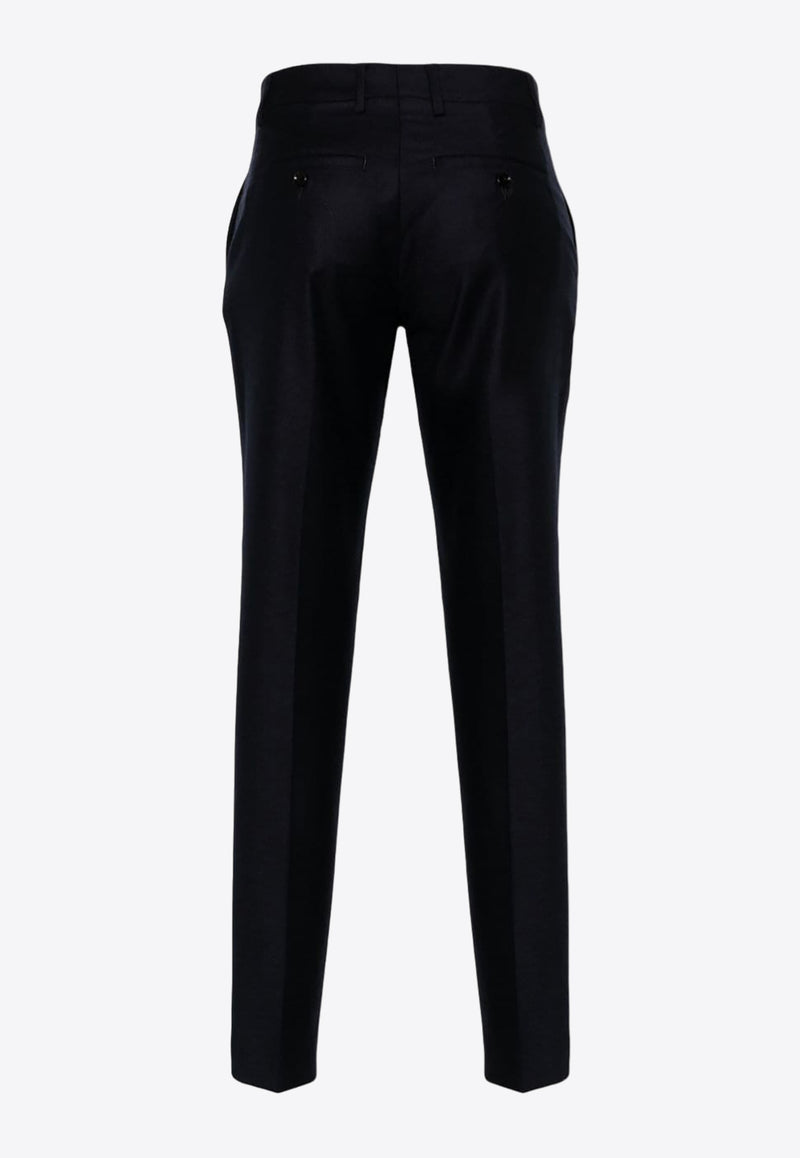 AMI PARIS Tailored Wool Pants Navy FTR004WV0023_430