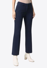 L'autre Chose Cropped Tailored Pants Blue B2560210047U789