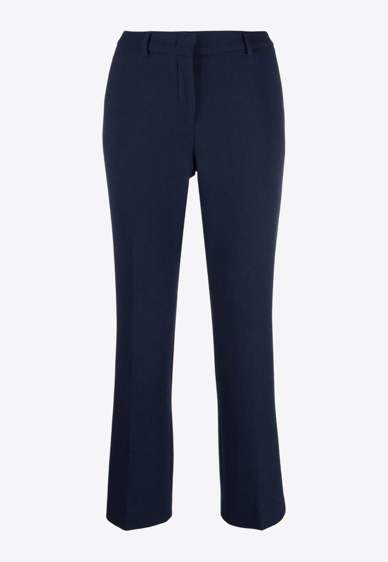 L'autre Chose Cropped Tailored Pants Blue B2560210047U789