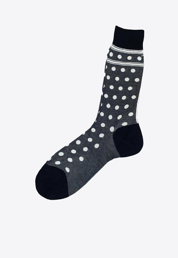 ANTIPAST Polka Dots Knitted Socks Gray ANP354_BW