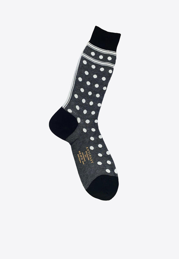 ANTIPAST Polka Dots Knitted Socks Gray ANP354_BW