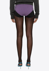 Miu Miu Logo Jacquard Cashmere Panties Purple MMP218S23213S1_F0203