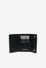 Maison Margiela Grained Leather Keyring Holder Black S55UA0026P4806_T8013