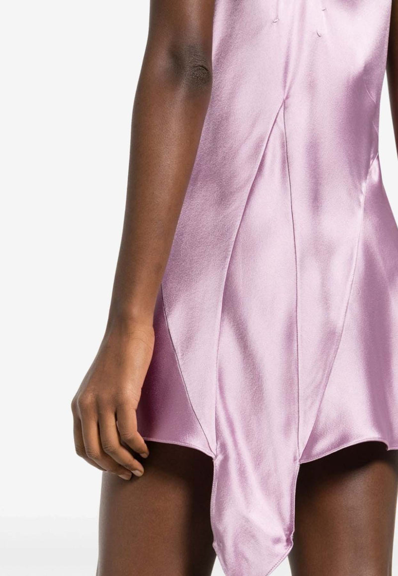 Maison Margiela Convertible Satin Mini Dress Pink S29FP0136S49465_399