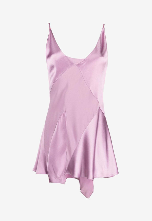 Maison Margiela Convertible Satin Mini Dress Pink S29FP0136S49465_399