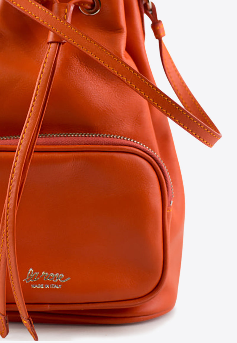 La Rose Leather Satchel Bag Orange 50141_41