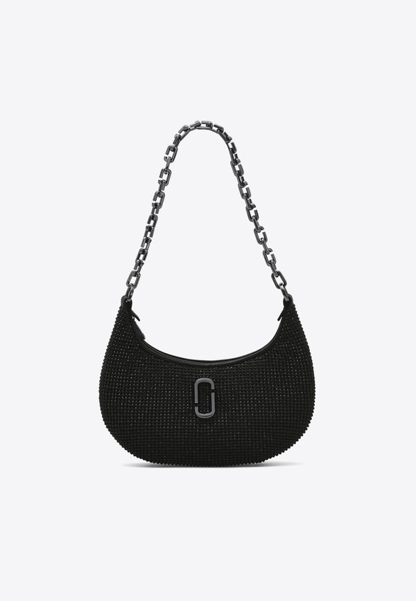 Marc Jacobs The Small Curve Rhinestone-Embellished Shoulder Bag Black 2R3HSH056H01_001