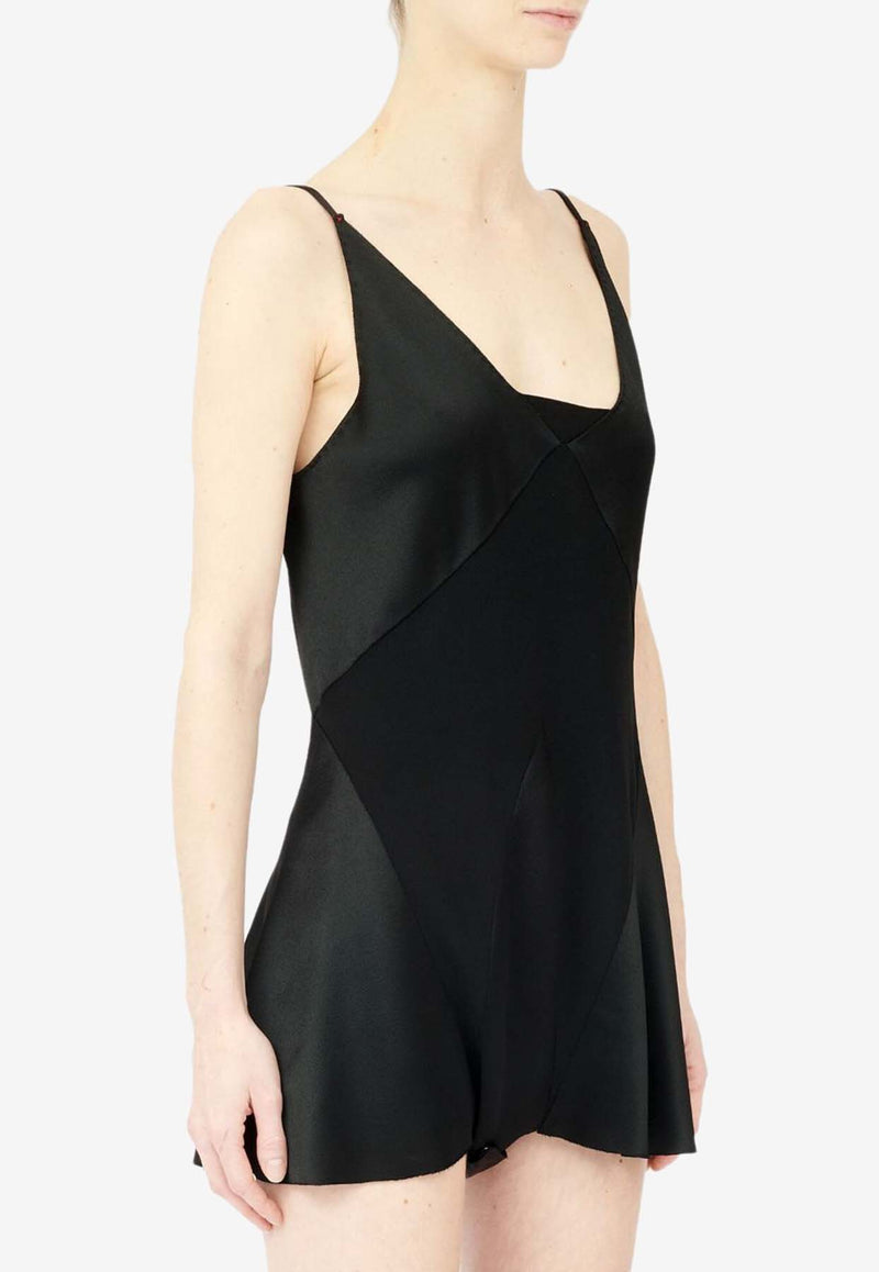 Maison Margiela Convertible Satin Mini Dress Black S29FP0136S49465_900