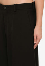 Balenciaga Wool Straight-Leg Pants Black 770520TPT15/N_BALEN-1000