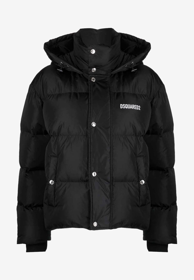 Dsquared2 Logo-Printed Padded Puffer Jacket  Black S75AM0970S53817_900