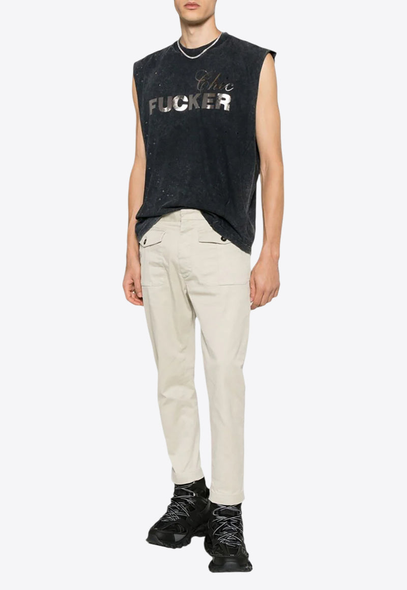 Dsquared2 Mid-Rise Tapered Pants Off-white S71KB0573S39021_119