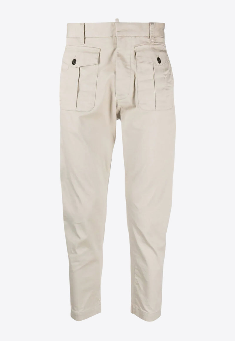 Dsquared2 Mid-Rise Tapered Pants Off-white S71KB0573S39021_119