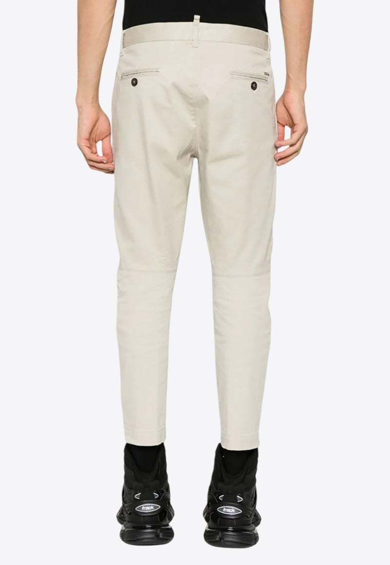 Dsquared2 Mid-Rise Tapered Pants Off-white S71KB0573S39021_119