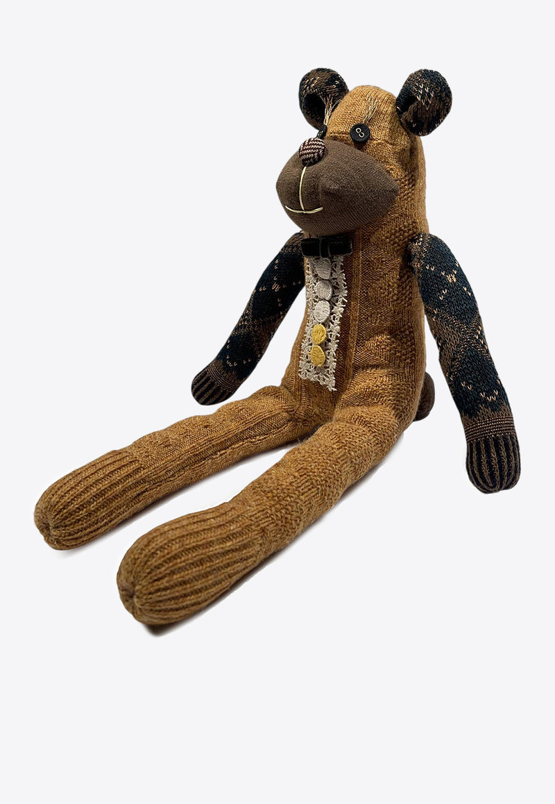 ANTIPAST Kids Babies Sock Knit Monkey Doll Brown SA3C_BROWNEMIX