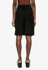 Rick Owens Lido Drawstring Satin Shorts Black RP01D2320J_09