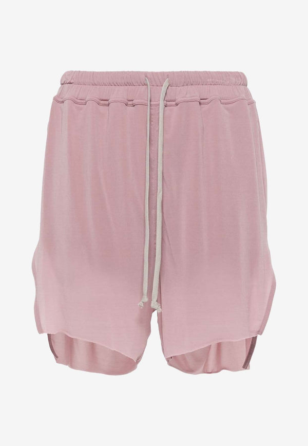 Rick Owens Drawstring Cupro Shorts Powder RP01D2351HBZ_63